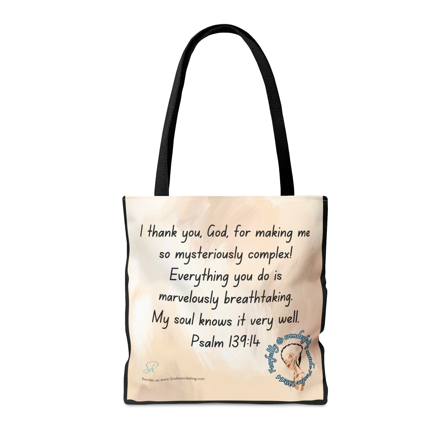 "Psalm 139:14" Tote Bag