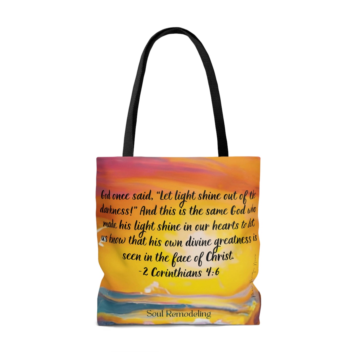 "God's Light Shines Through Me" Tote Bag