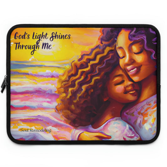 "God's Light Shine Through Me" Laptop Cover