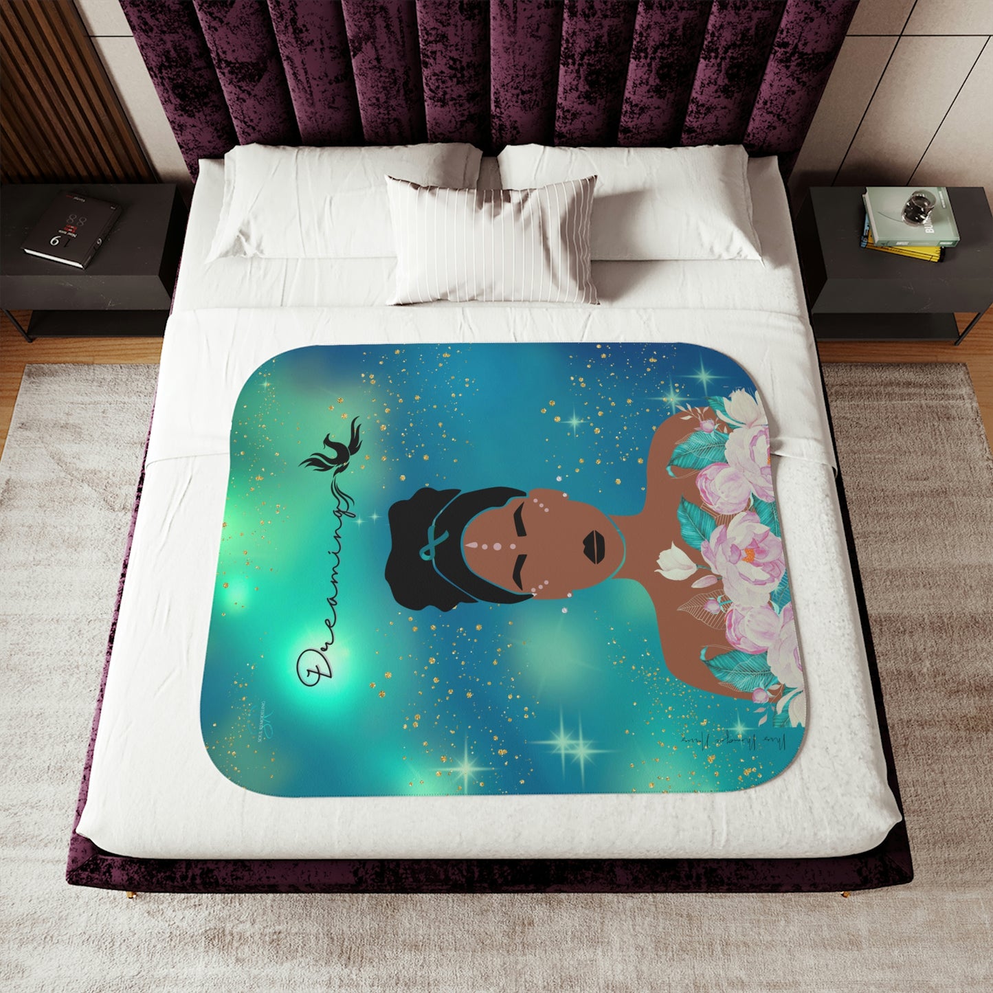 "Dreaming" Sherpa Blanket