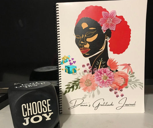 Personalized Gratitude Journal with Hand-Embellished Art