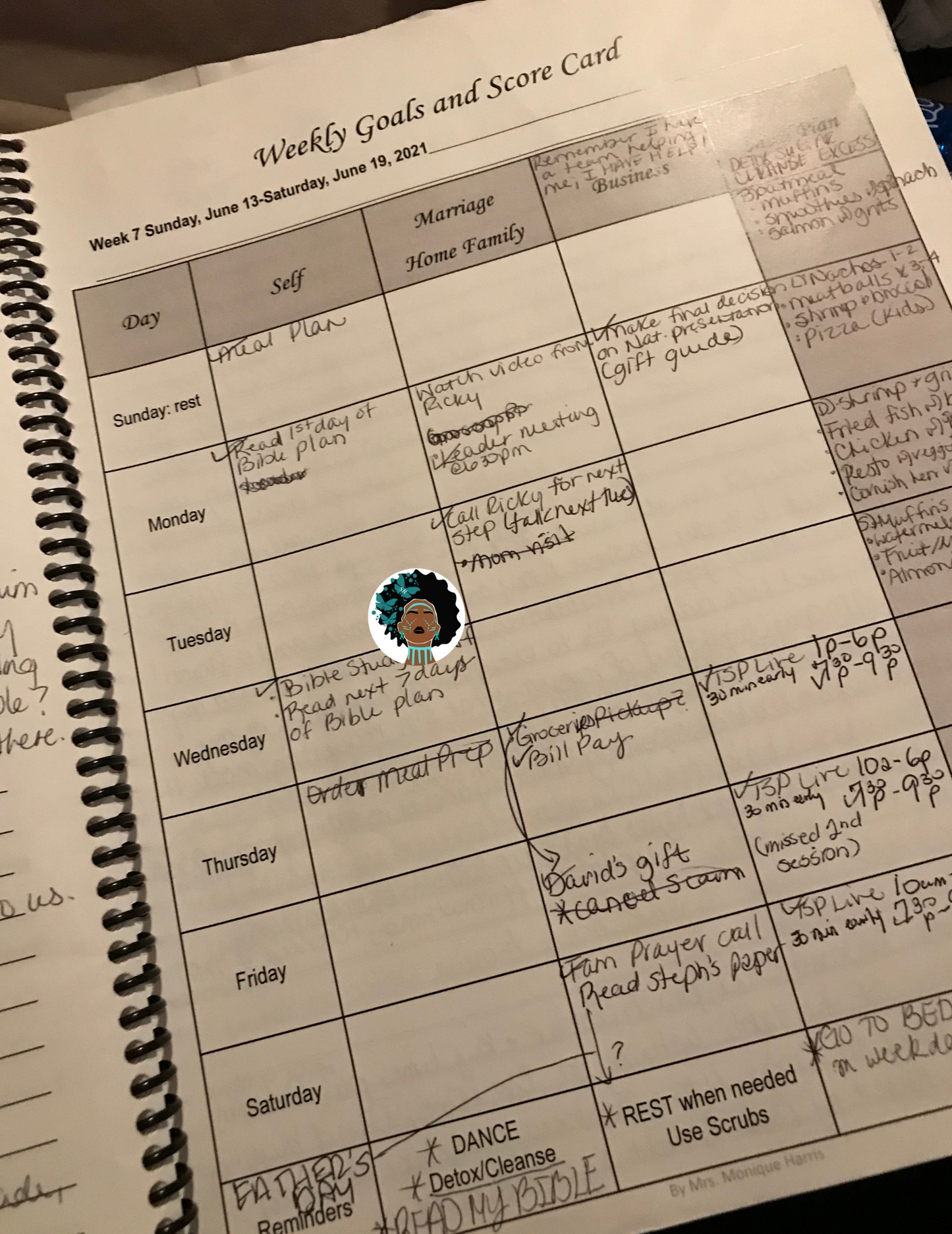 "My Worth Exceeds My Productivity" 12-Week Care Planner